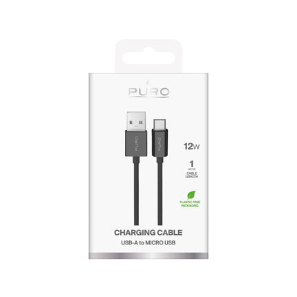 PURO USB-A - microUSB TPE cable 12W 2m - black – image 5