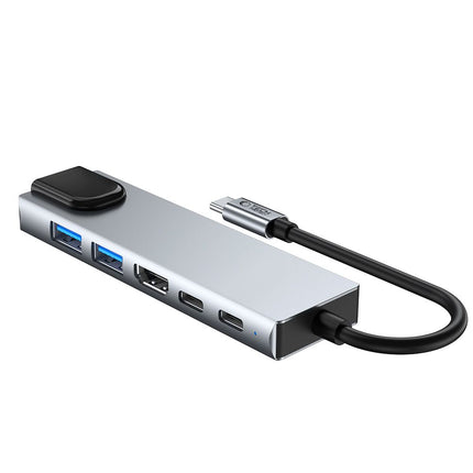 Tech-Protect 6in1 HUB Adapter USB-C USB-A HDMI RJ45 4K 30Hz PD 100W - gray – image 4