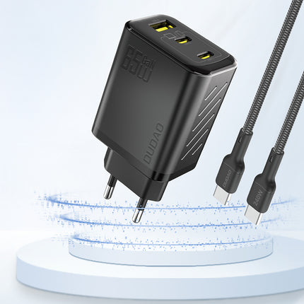 DUDAO A29 GaN USB-C USB-A 65W wall charger - black – image 2