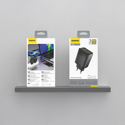 DUDAO A29 GaN USB-C USB-A 65W wall charger - black – image 3