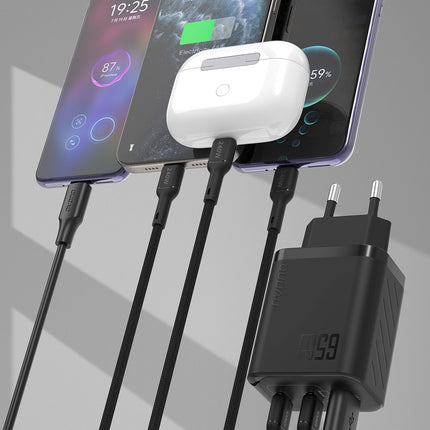 DUDAO A29 GaN USB-C USB-A 65W wall charger - black – image 4