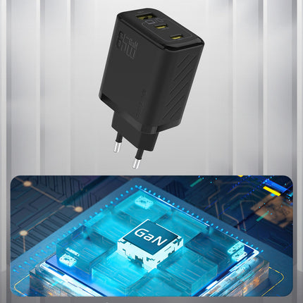 DUDAO A29 GaN USB-C USB-A 65W wall charger - black – image 5