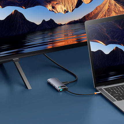 BASEUS 7in1 HUB adapter Metal Gleam USB-C HDMI USB-A USB-C PD SD microSD - gray – image 7