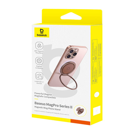 BASEUS Ring magnetic ring holder for a smartphone with a stand function - red-gold – image 4