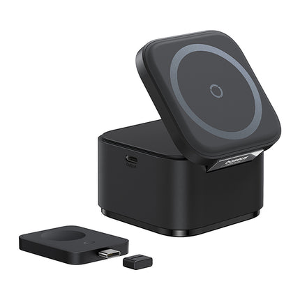 BASEUS 3in1 inductive charger for MagSafe 25W smartwatch phone - black