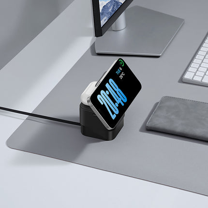 BASEUS 3in1 inductive charger for MagSafe 25W smartwatch phone - black – image 11