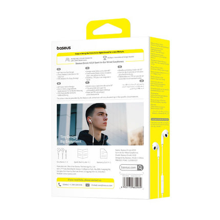 BASEUS Wired mini jack in-ear headphones - white – image 8