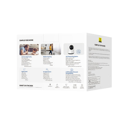 BASEUS Security P1 Pro indoor camera for microSD Wi-Fi 3K AI monitoring - white – image 8