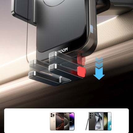 JOYROOM Car phone holder with inductive charger on the dashboard - black – image 6