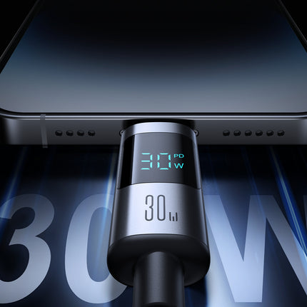 JOYROOM USB-C - iPhone Lightning cable with display 30W 1.2m - black – image 3