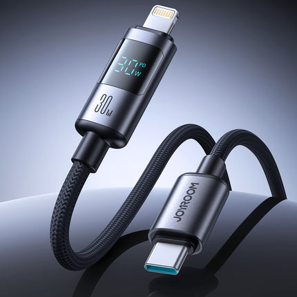 JOYROOM USB-C - iPhone Lightning cable with display 30W 1.2m - black – image 4