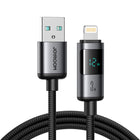 JOYROOM USB-A - iPhone Lightning 3A cable with display 1.2m - black