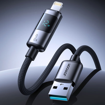 JOYROOM USB-A - iPhone Lightning 3A cable with display 1.2m - black – image 3