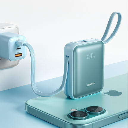 JOYROOM Powerbank 10000mAh 22.5W with built-in cables - blue – image 5