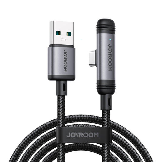 JOYROOM Angled USB-A USB-C 3A cable 1.2m - black
