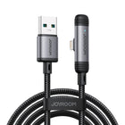 JOYROOM Angled USB-A iPhone Lightning 3A cable 1.2m - black