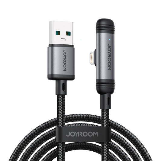 JOYROOM Angled USB-A iPhone Lightning 3A cable 1.2m - black