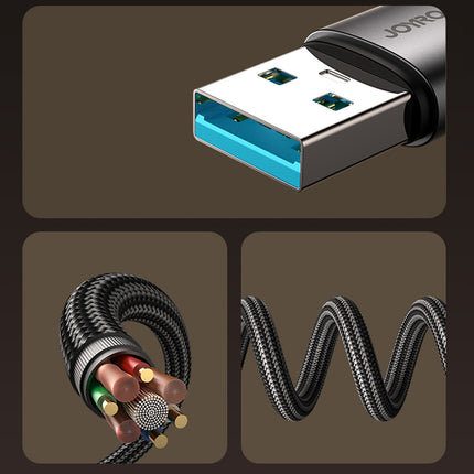 JOYROOM Angled USB-A iPhone Lightning 3A cable 1.2m - black – image 6
