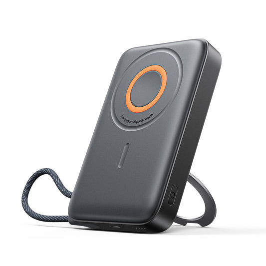 JOYROOM 3-in-1 induction power bank 10000mAh 22.5W with built-in MagSafe cable - black
