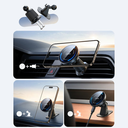 JOYROOM Inductive car charger for a phone on a MagSafe grid - black – image 2