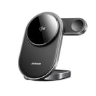 JOYROOM 3in1 wireless inductive charger for phone, watch, Qi headphones, 15 W - black