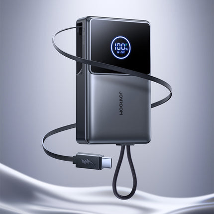 JOYROOM Powerbank 10000mAh 22.5W with retractable USB-C cable - black – image 2