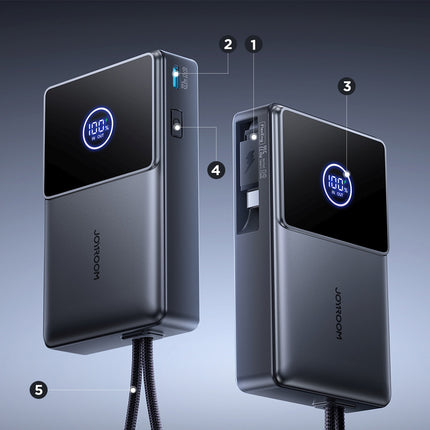 JOYROOM Powerbank 10000mAh 22.5W with retractable USB-C cable - black – image 8
