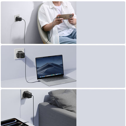 JOYROOM Wall charger with UK USB-C plug 45W - black – image 5