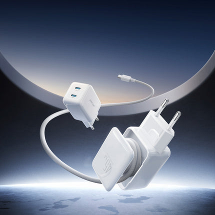 JOYROOM GaN network charger with cable organizer 45W - white – image 3
