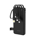 DUDAO Powerbank K11 10000mAh with built-in cables - black