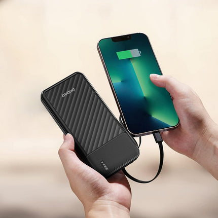 DUDAO Powerbank K11 10000mAh with built-in cables - black – image 2