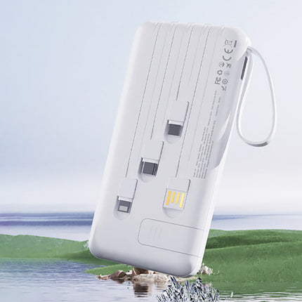 DUDAO Powerbank K11 10000mAh with built-in cables - white – image 3