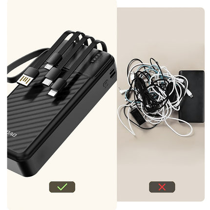DUDAO Powerbank K11 Pro 20000mAh with built-in cables - black – image 7