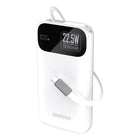 DUDAO Powerbank K31 10000 mAh 22.5W PD with built-in cable - white
