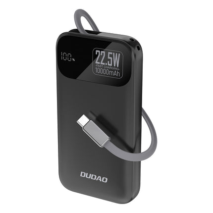 DUDAO Powerbank K31 10000 mAh 22.5W PD with built-in cable - black