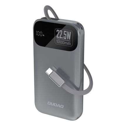 DUDAO Powerbank K31 10000 mAh 22.5W PD with built-in cable - gray