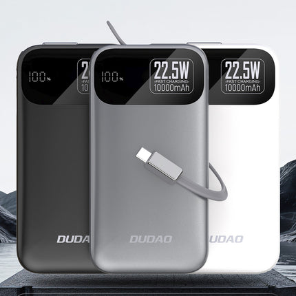 DUDAO Powerbank K31 10000 mAh 22.5W PD with built-in cable - gray – image 2