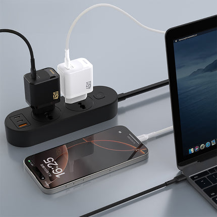 DUDAO GaN 30W USB-A - USB-C wall charger with USB-C cable - white – image 11