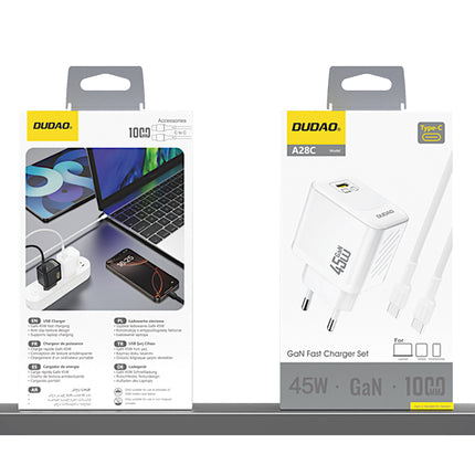 DUDAO GaN 30W USB-A - USB-C wall charger with USB-C cable - white – image 13