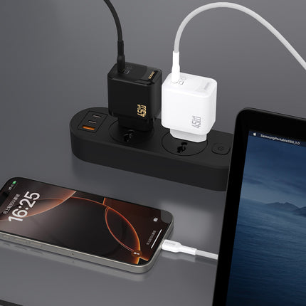 DUDAO GaN wall charger with USB-C cable 1m 65W - black – image 12