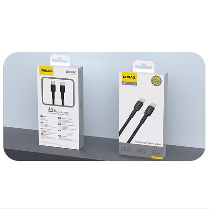 DUDAO USB-C cable 65W 2m - black – image 2