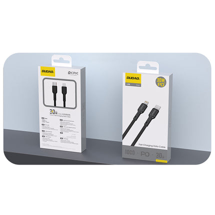 DUDAO USB-C - iPhone Lightning cable 30W 2m - black – image 2