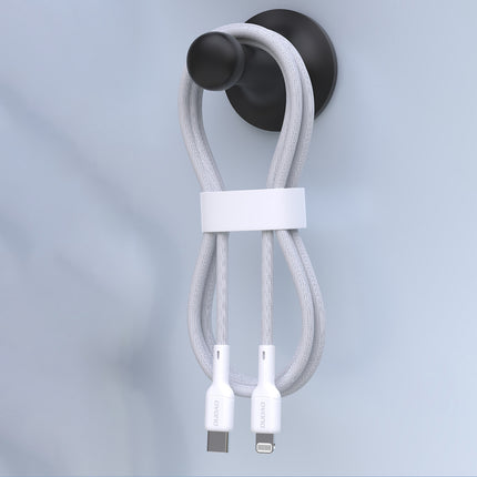 DUDAO USB-C - iPhone Lightning cable 30W 2m - white – image 3