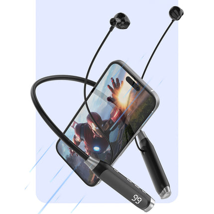 DUDAO U5 Max Bluetooth wireless headphones with neckband - black – image 9