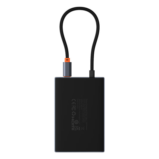 BASEUS 8in1 HUB HDMI DisplayPort VGA USB-A USB-C adapter - gray
