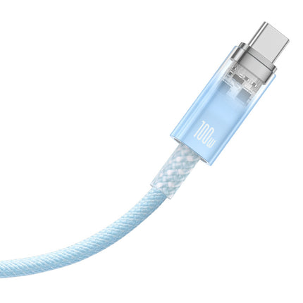 BASEUS Explorer cable with USB-C temperature sensor 100W 1m - blue – image 3