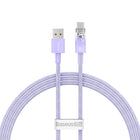 BASEUS Explorer cable with temperature sensor USB-A USB-C 100W 1m - purple