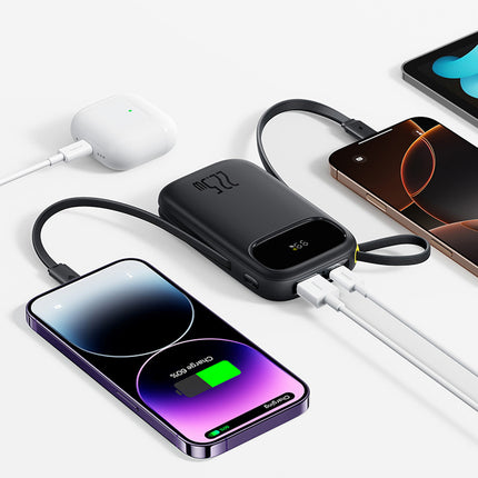 BASEUS Powerbank 10000mAh 22.5W with display with USB-C iPhone Lightning cables - black – image 3