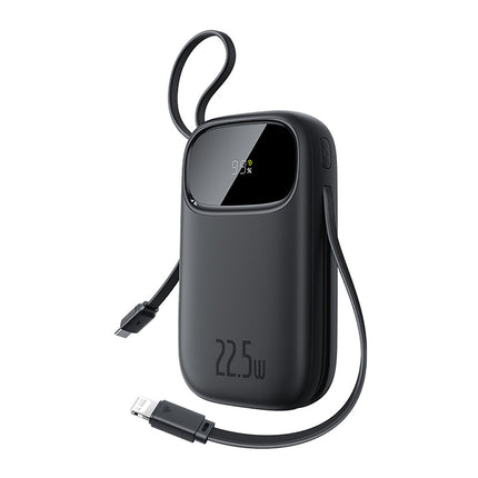 BASEUS Powerbank 10000mAh 22.5W with display with USB-C iPhone Lightning cables - black – image 7