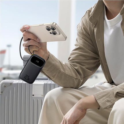 BASEUS Powerbank 10000mAh 22.5W with display with USB-C iPhone Lightning cables - black – image 12